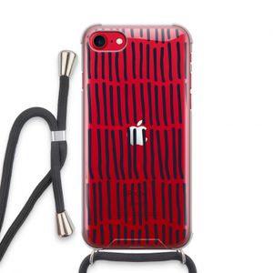 Moroccan stripes: iPhone SE 2020 Transparant Hoesje met koord