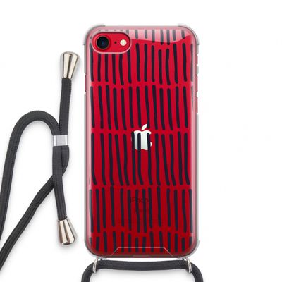 Moroccan stripes: iPhone SE 2020 Transparant Hoesje met koord