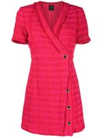 PINKO robe évasée en tweed - Rouge