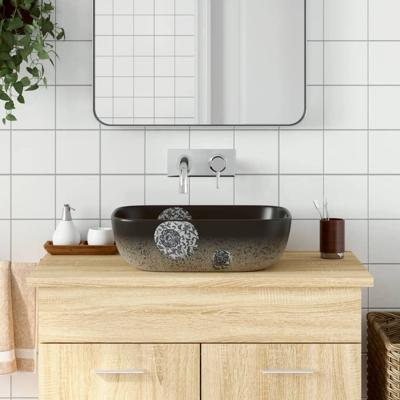 VidaXL Opzetwasbak rechthoekig 48x37,5x13,5 cm keramiek meerkleurig