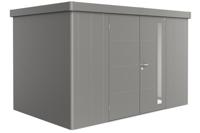 Biohort Metalen tuinhuis Neo - Dubbele deur - Kwartsgrijs - 2D (348x236 cm)- Plat dak- Metaal- Biohort