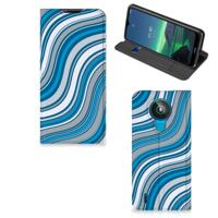 Nokia 1.4 | Hoesje met Magneet | Waves Blue
