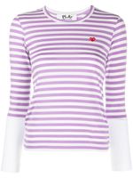 Comme Des Garçons Play t-shirt en coton à patch cœur - Violet - thumbnail