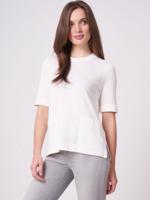 Pullover met korte mouwen en zakken van katoen-mix