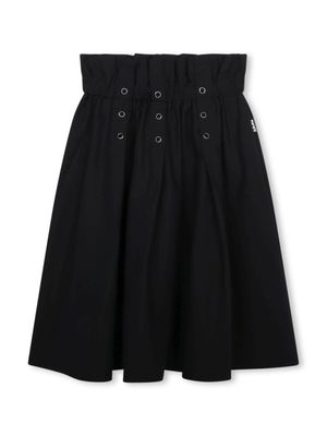 Dkny Kids jupe en maille à détails d'œillets - Noir