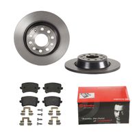 Remmenset, remschijf BREMBO, Remschijftype: Massief, Inbouwplaats: Achteras: , u.a. fÃ¼r VW, Seat, Audi - thumbnail