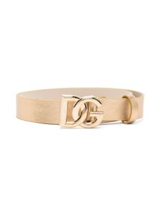 Dolce & Gabbana Kids ceinture à boucle logo - Or