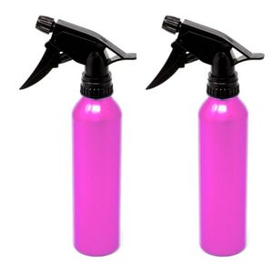 Waterverstuiver - 2x - roze - aluminium - 300 ml