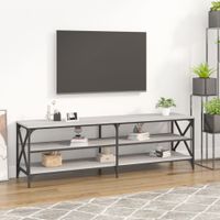 Tv-meubel 160x40x50 cm bewerkt hout grijs sonoma eikenkleurig