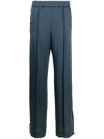 Jil Sander pantalon ample satiné à lien de resserrage - Bleu