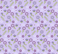 Behang bloemen Eenvoudige paarse bloemen