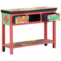 Wandtafel Multikleur 100 x 30 x 75 cm Massief mangohout