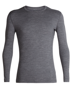 Icebreaker Merino 200 Oasis LS Crewe Thermoshirt Heren Gritstone HTHR XL