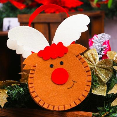 Creatieve Cartoon nieuwe stijl kerst decoratie Santa Gift Bag Moose patroon Non-woven stof Apple geschenken handtassen