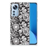 Xiaomi 12 | 12X TPU Case Black Flowers - thumbnail