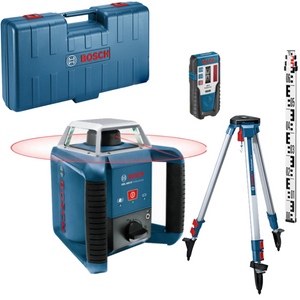 Bosch Blauw GRL 400 H Set Rotatielaser met LR1 ontvanger | + Bouwstatief BT 152 + meetlat GR240 - 06159940JY