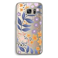 Flowers with blue leaves: Samsung Galaxy S7 Transparant Hoesje - thumbnail