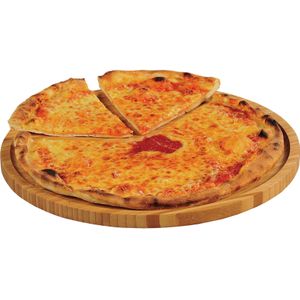 Bamboe houten pizza serveerplank 32 cm