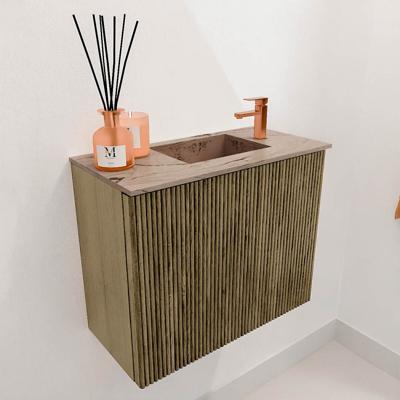 Toiletmeubel Mondiaz Joya Dlux | 50 cm | Meubelkleur Dusk | Faye wastafel Arena Wasbak Rechts | 1 kraangat