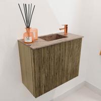Toiletmeubel Mondiaz Joya Dlux | 50 cm | Meubelkleur Dusk | Faye wastafel Arena Wasbak Rechts | 1 kraangat