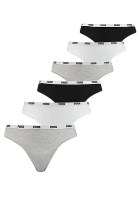 6-Pack dames strings - Katoenen strings dames multipack - Voordeelverpakking