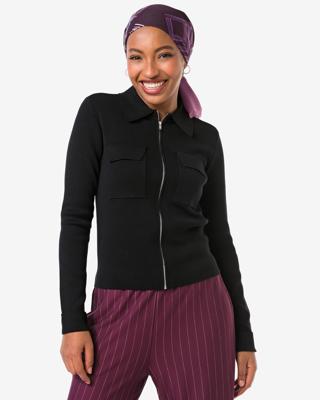 HEMA Damesvest Ivory zwart (zwart)