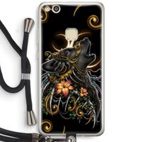 Huilende Wolf: Huawei Ascend P10 Lite Transparant Hoesje met koord