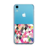 Gekleurde driehoekjes: iPhone XR Transparant Hoesje