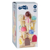 Small Foot houten speeleten ijsjes op beweegbare ijsstandaard, 16dlg.