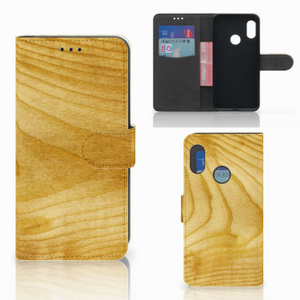 Xiaomi Mi A2 Lite Book Style Case Licht Hout