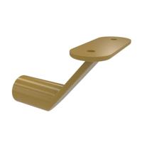 Gouden schuine leuningdrager voor vlakke handleuning (blind) Gouden schuine leuningdrager voor vlakke handleuning (blind)