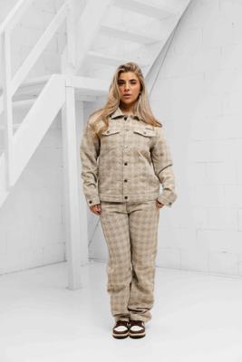 Project X Paris Denim-Set Dames Beige - Maat S - Kleur: Beige | Soccerfanshop