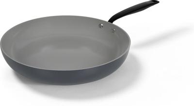 BE Living Koekenpan ø 30 cm - keramische anti-aanbaklaag - PFAS-vrij - geschikt voor alle warmtebronnen - grijs