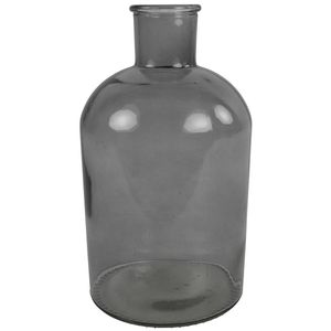 Countryfield vaas - grijs/transparant - glasA - apotheker fles - D17 x H31 cm - Vazen