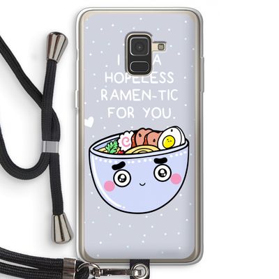 I'm A Hopeless Ramen-Tic For You: Samsung Galaxy A8 (2018) Transparant Hoesje met koord