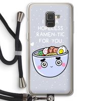 I'm A Hopeless Ramen-Tic For You: Samsung Galaxy A8 (2018) Transparant Hoesje met koord
