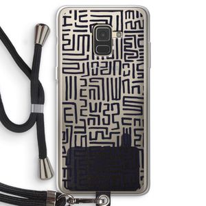 Moroccan Print: Samsung Galaxy A8 (2018) Transparant Hoesje met koord