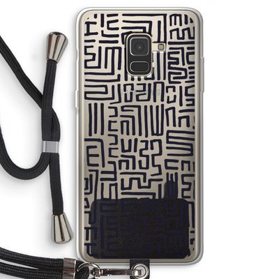 Moroccan Print: Samsung Galaxy A8 (2018) Transparant Hoesje met koord