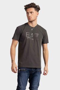 EA7 Emporio Armani Big Chest Logo T-Shirt Heren Raven - Maat S - Kleur: Grijs | Soccerfanshop