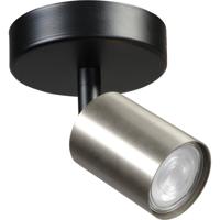 Masterlight Plafondlamp zwartBounce met nikkelen spot - 5490-05-37