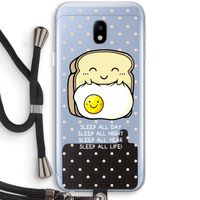 Sleep All Day: Samsung Galaxy J3 (2017) Transparant Hoesje met koord