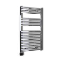 Sanicare elektrische design radiator 60x112cm chroom met Bluetooth en thermostaat links chroom