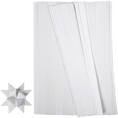Creativ Company Vlechtstroken, l: 45 cm, b: 10 mm, d 4,5 cm, wit, 500 stroken/ 1 doos