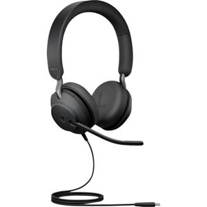 Jabra Evolve2 40 SE On Ear headset Computer Kabel Stereo Zwart Headset, Volumeregeling, Microfoon uitschakelbaar (mute)