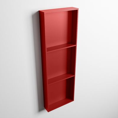 MONDIAZ EASY Nis 89,5x29,5cm in solid surface kleur Fire | Fire. 3 vakken geschikt voor in- of opbouw