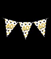 Vlaggenlijn Celebration 60 Jaar Wit/Goud/Zwart