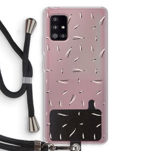 Hipster stripes: Samsung Galaxy A51 5G Transparant Hoesje met koord