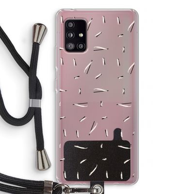 Hipster stripes: Samsung Galaxy A51 5G Transparant Hoesje met koord