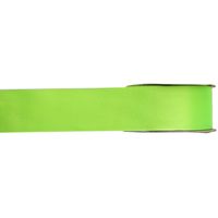 1x Hobby/decoratie lime groen satijnen sierlinten 1,5 cm/15 mm x 25 meter - thumbnail