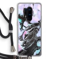 Pastel zwart: OnePlus 8 Pro Transparant Hoesje met koord